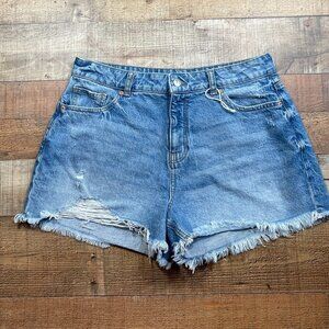 Clockhouse NEW High Rise Distressed Mom Shorts size 42